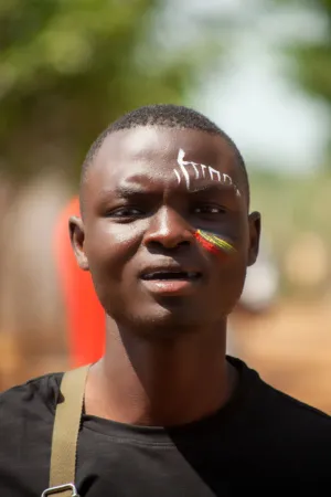 African Man With Face Paint