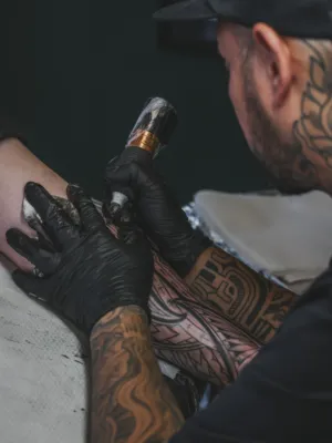 Tattoo Artist At Work