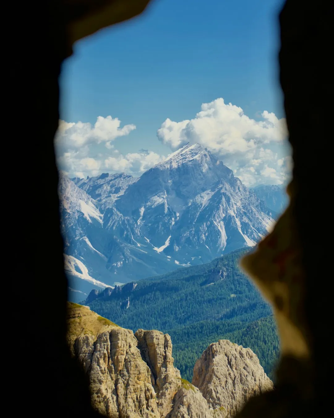 Mountain View Through A Hole