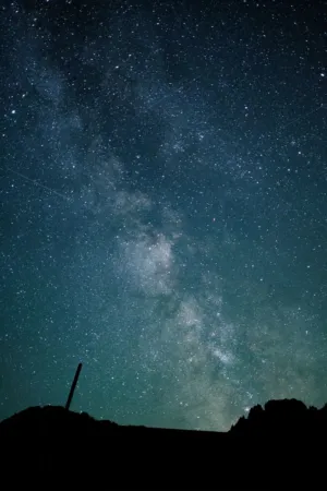 Milky Way Over Silhouetted Landscape
