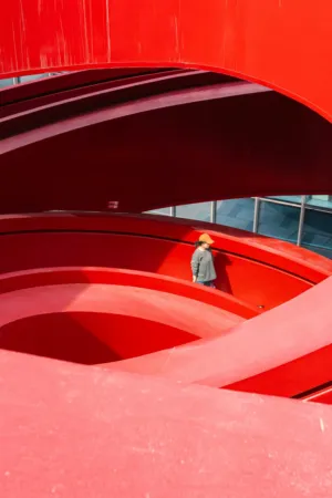Red Architectural Structure