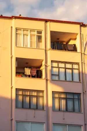 Sunlit Apartment Building