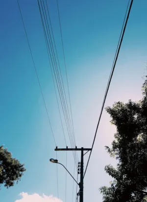 Power Lines And Sky
