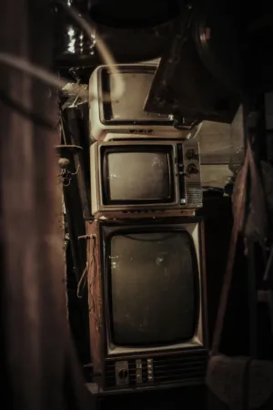 Stacked Vintage Televisions