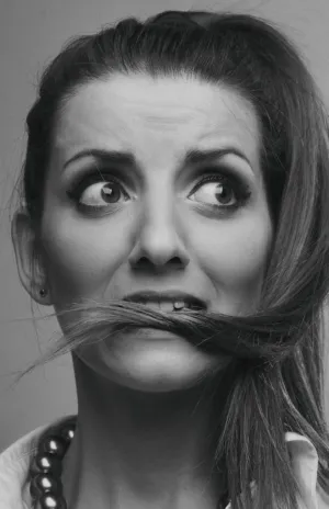 Woman With Hair Mustache