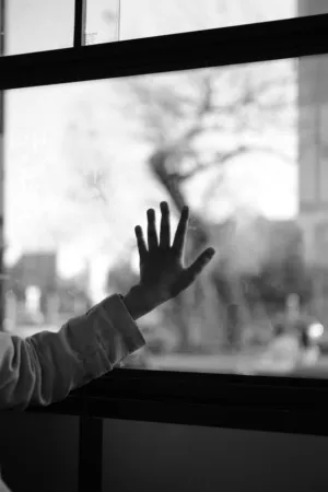 Hand On Window