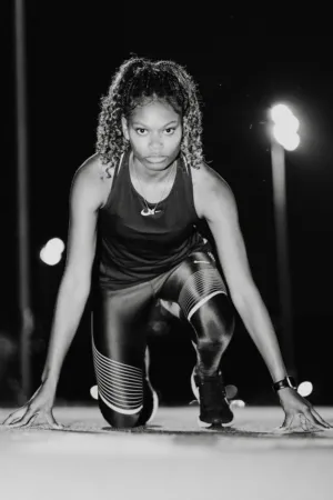 Athlete In Starting Stance