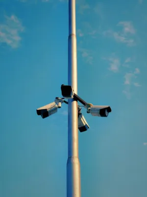 Security Cameras On A Pole