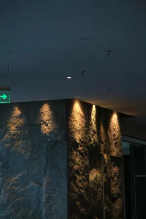 Illuminated Stone Wall