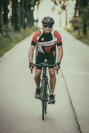 Cyclist On A Road