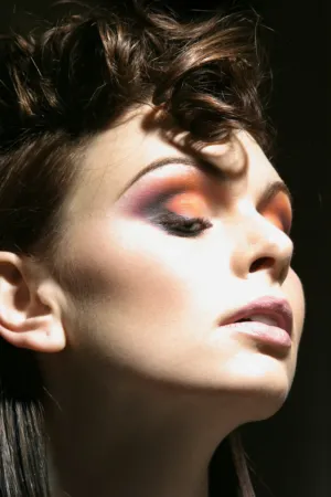 Fashion Model With Bold Makeup
