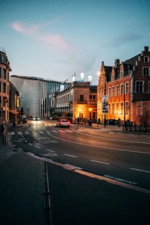 Urban Street At Dusk