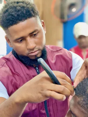 Barber In Action