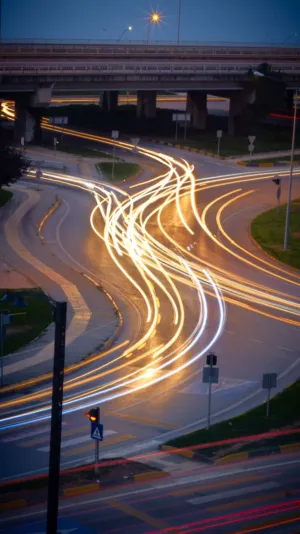 Night Traffic Trails