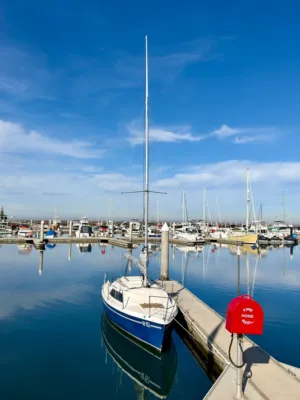 Boat Docked At Marina