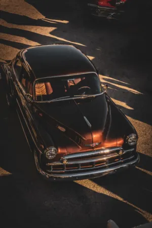 Classic Car At Sunset