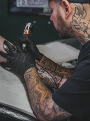 Tattoo Artist At Work