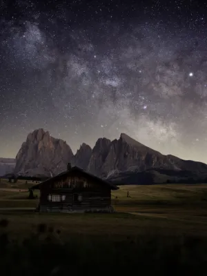 Milky Way Over Mountains