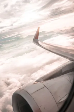 Airplane Wing In The Sky