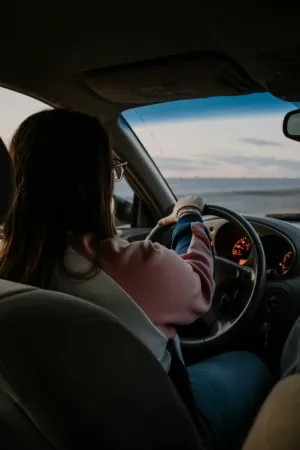 Driving At Sunset
