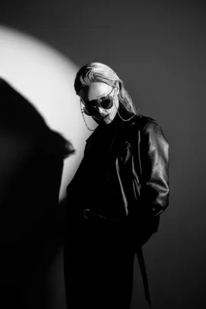 Black And White Fashion Portrait