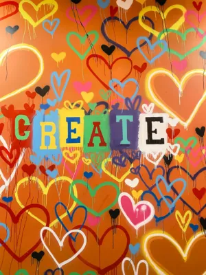 Colorful Heart Graffiti