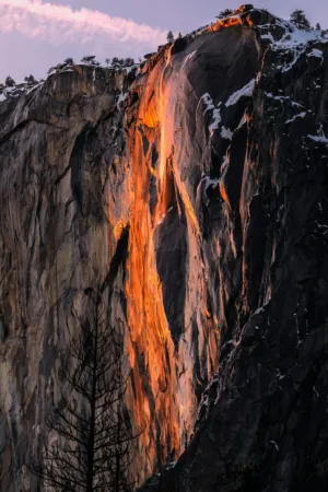 Sunset On Yosemite Cliff