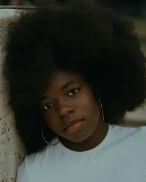 Portrait Of A Woman With Afro Hair