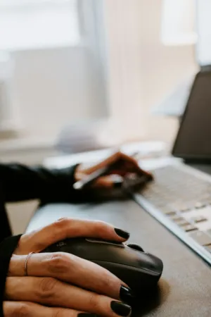 Person Working On Laptop