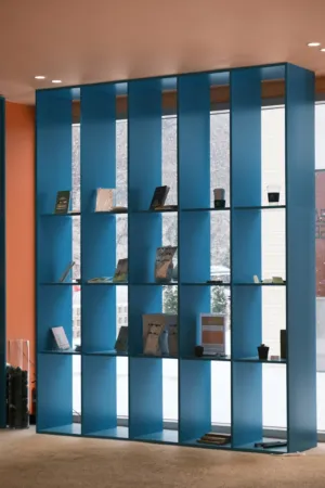 Modern Blue Bookshelf