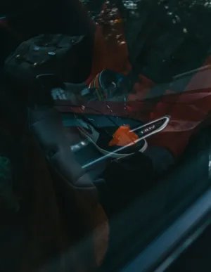 Shoes In Car Window