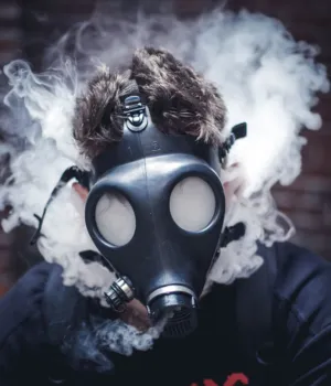 Person In Gas Mask