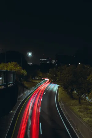 Night Traffic Trails