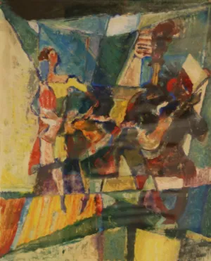 Abstract Painting Of Musicians