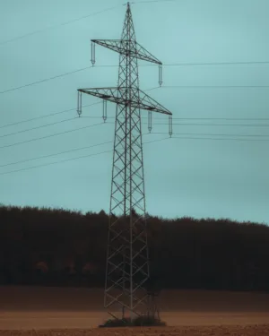 Electric Tower In The Field