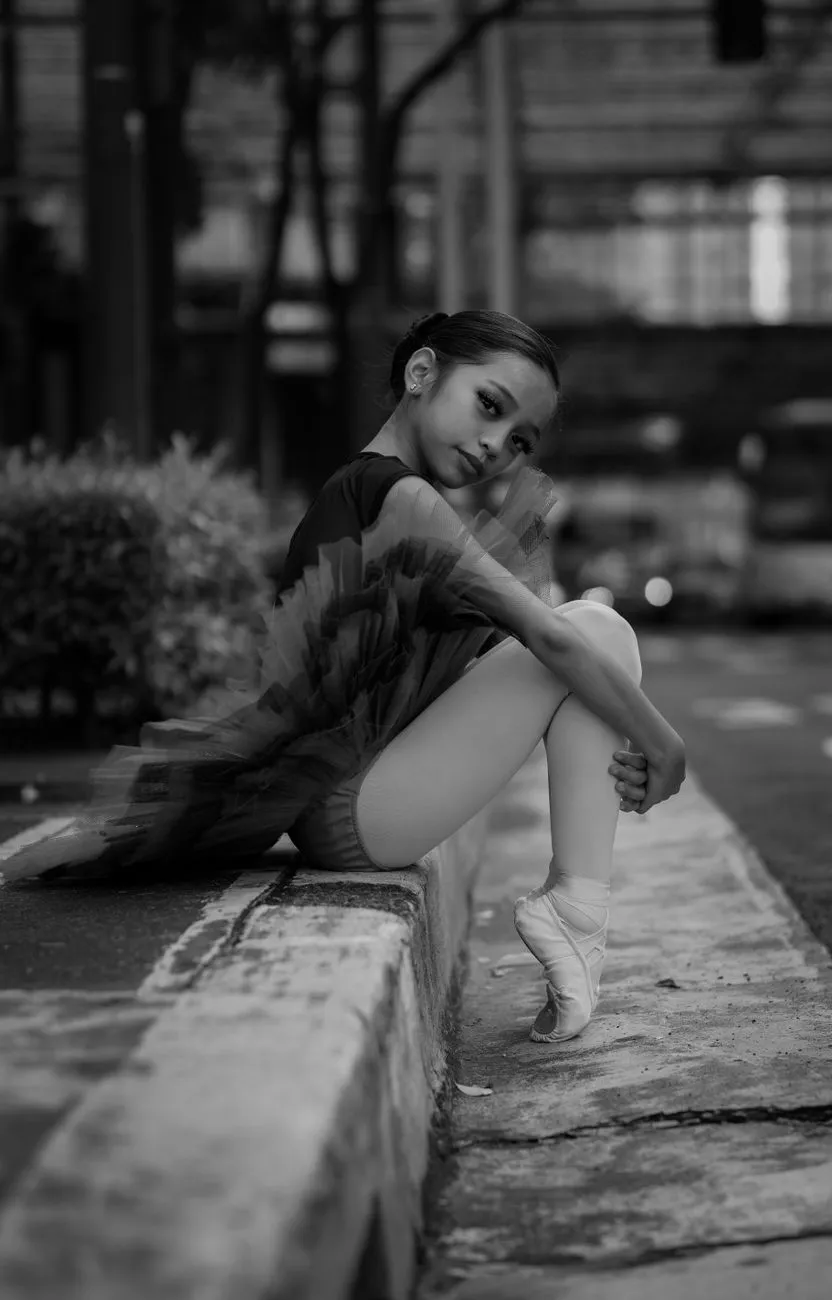 Ballerina In Black And White