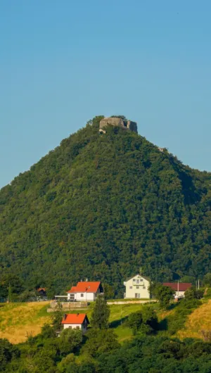 Mountain With Houses