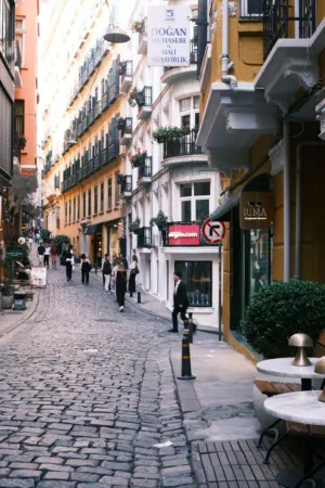 Cobbled Street In Istanbul