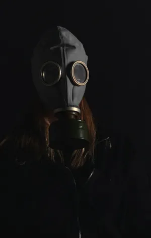 Person In Gas Mask