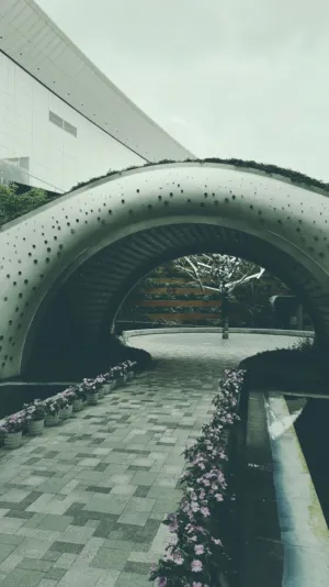 Modern Archway With Flowers
