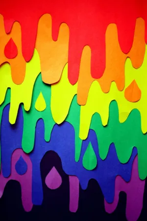 Rainbow Drip Art