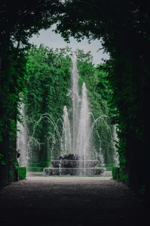 Fountain In A Garden