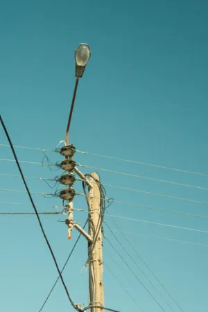 Street Light And Power Lines