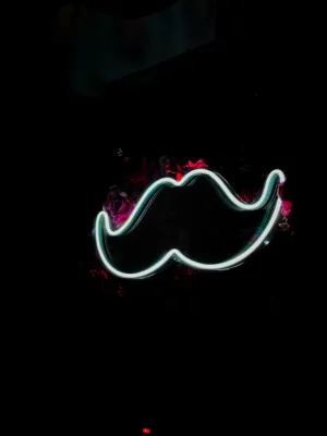 Mustache Neon Sign