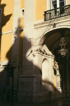 Sunlit Building Facade
