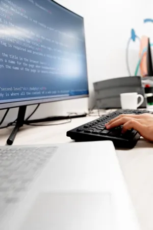Coding At Desk