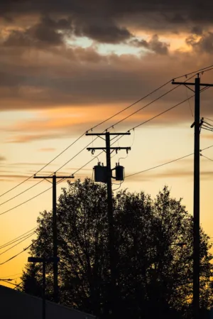 Sunset Power Lines