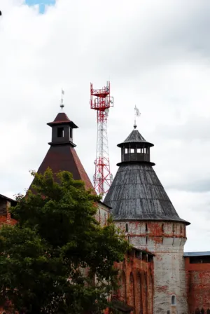 Ancient Tower With Modern Antenna