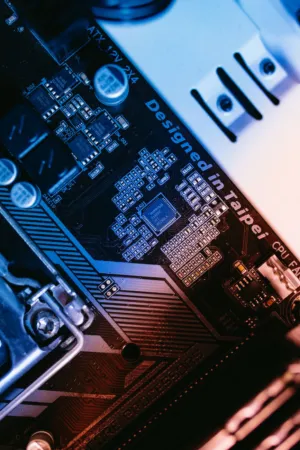 Tech Circuit Board Close-Up