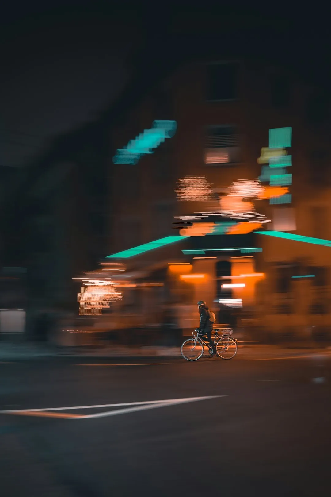 Nighttime Cyclist